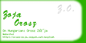 zoja orosz business card